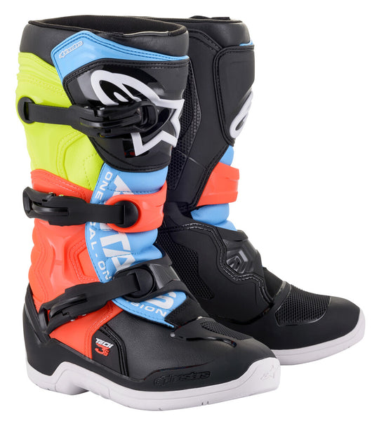 Alpinestars Tech3S Youth Boots Black/Yellow/Red